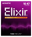 Elixir Nanoweb Acoustic Phosphor Bronze Strings, Extra Light 10-47