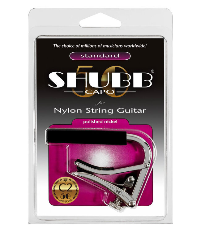Shubb C2 Nylon String Guitar Capo, Nickel