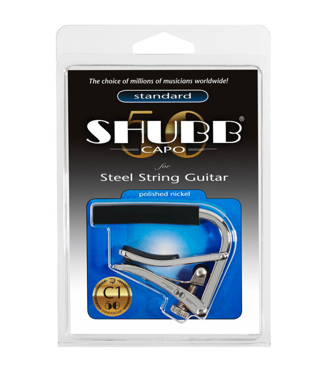 Shubb C1 Steel String Guitar Capo, Nickel