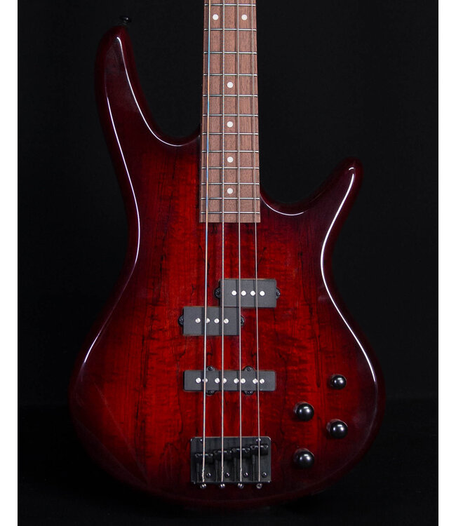 Ibanez GSR200SM 4-String Bass, Spalted Charcoal Brown Burst