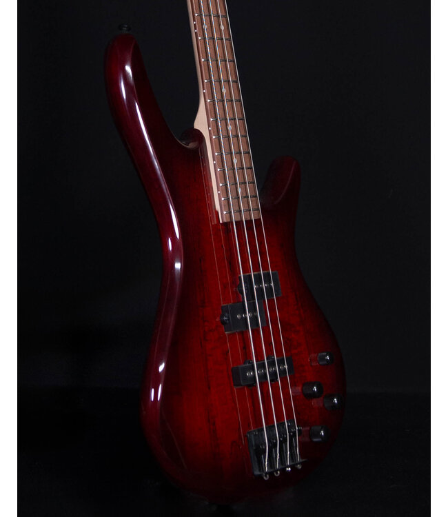 Ibanez GSR200SM 4-String Bass, Spalted Charcoal Brown Burst