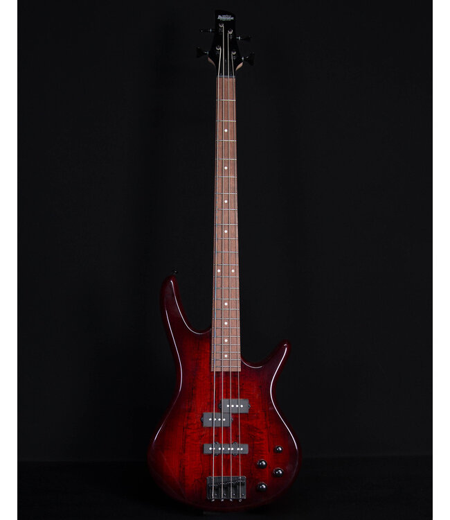 Ibanez GSR200SM 4-String Bass, Spalted Charcoal Brown Burst