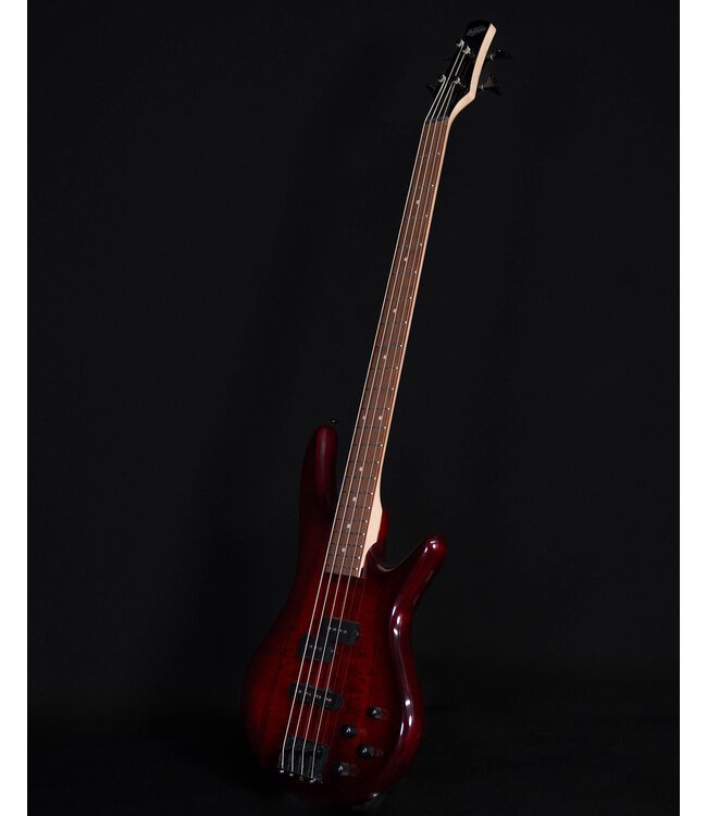 Ibanez GSR200SM 4-String Bass, Spalted Charcoal Brown Burst