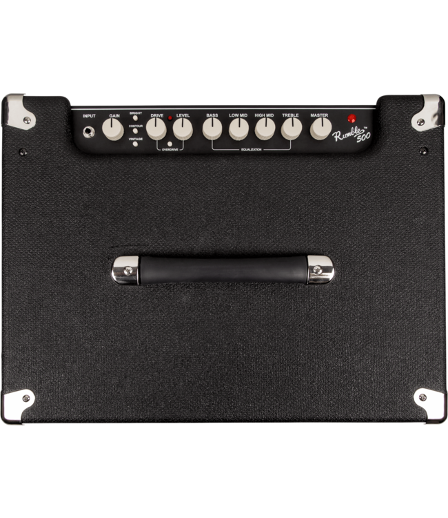 Fender Rumble 500 V3 Bass Amp Combo, Black/Silver