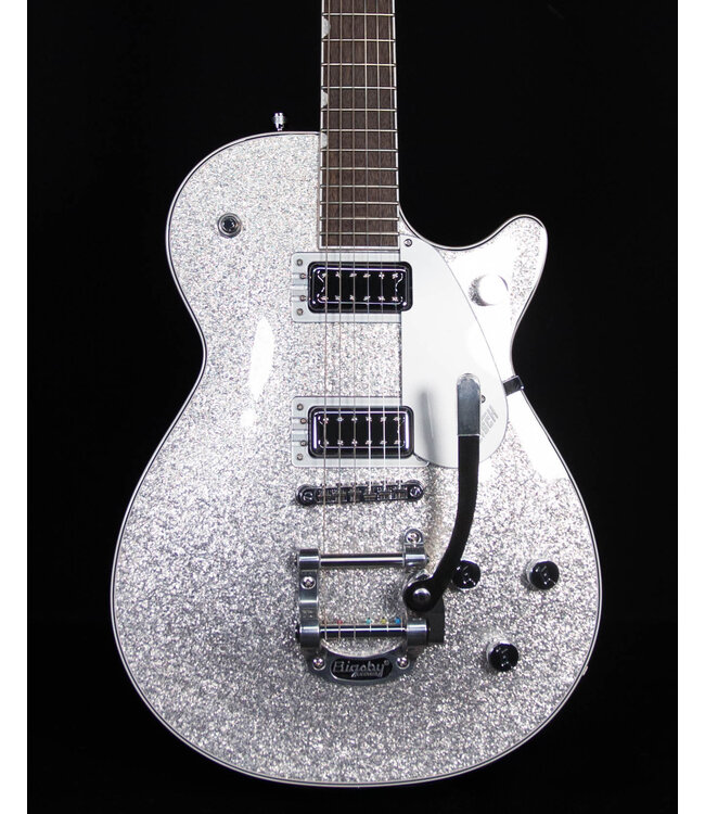 Gretsch G5230T Electromatic Sparkle Jet FT Single-Cut with Bigsby, Laurel FB, Silver Sparkle
