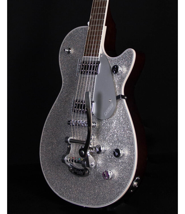 Gretsch G5230T Electromatic Sparkle Jet FT Single-Cut with Bigsby, Laurel FB, Silver Sparkle