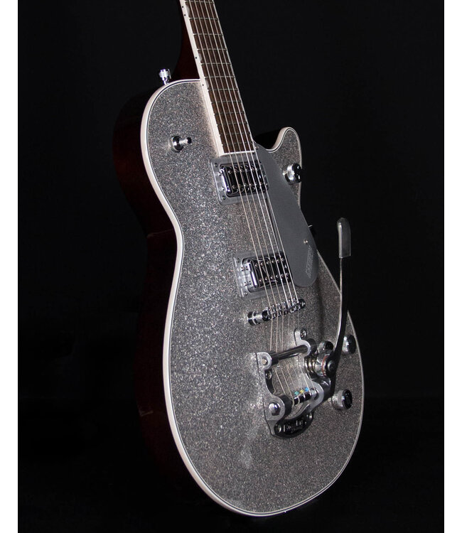 Gretsch G5230T Electromatic Sparkle Jet FT Single-Cut with Bigsby, Laurel FB, Silver Sparkle