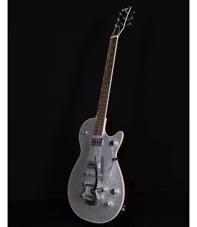 Gretsch G5230T Electromatic Sparkle Jet FT Single-Cut with Bigsby, Laurel FB, Silver Sparkle