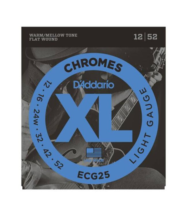 D'Addario ECG25 Set Chromes Light 12-52