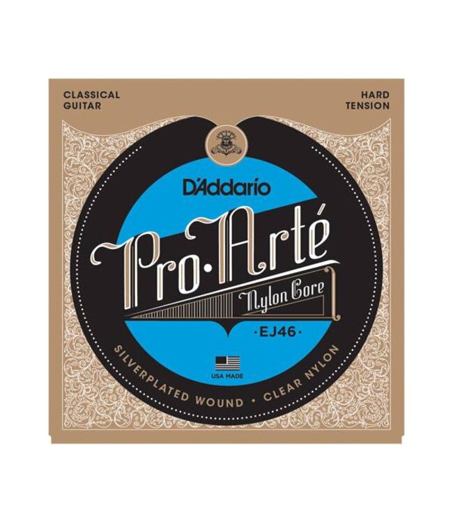 D'Addario EJ46 Pro-Arte Nylon Classical Guitar Strings, Hard Tension