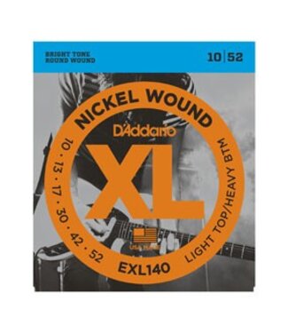 D'Addario D'Addario EXL140 Nickel Electric Strings, Light Top/Heavy Bottom, 10-52