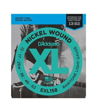 D'Addario D'Addario EXL158 Nickel Wound Electric Guitar Strings, Baritone Light, 13-62