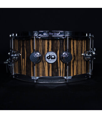 Drum Workshop DW 14" x 6.5" Exotic SSC Maple Snare Drum, Royal Ebony Exotic Lacquer with Chrome Hardware
