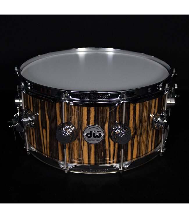 DW 14" x 6.5" Exotic SSC Maple Snare Drum, Royal Ebony Exotic Lacquer with Chrome Hardware