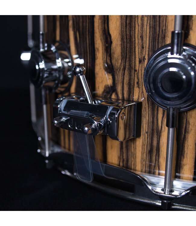 DW 14" x 6.5" Exotic SSC Maple Snare Drum, Royal Ebony Exotic Lacquer with Chrome Hardware