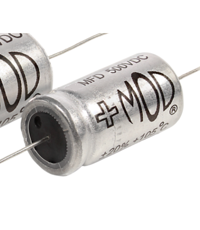 MOD Electronics 30uf Aluminum Electrolytic Capacitor, 500vdc 105°C, Axial Lead