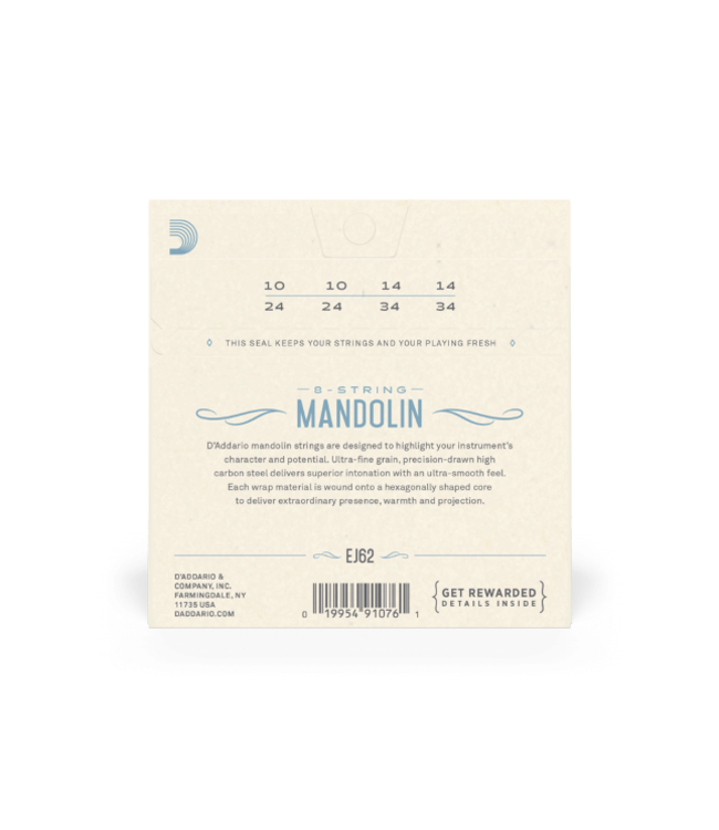 D'Addario Set Mandolin 80/20 Bronze Light 10-34