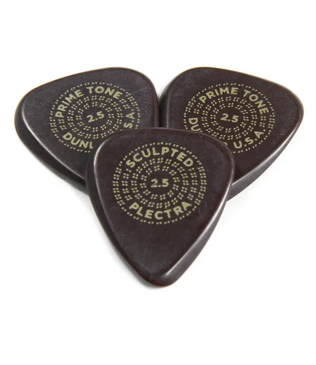 Dunlop Primetone 2.5mm Standard Smooth Picks, 3-Pack