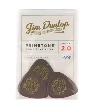 Dunlop Dunlop Primetone 2.0mm Standard Smooth Picks, 3-Pack