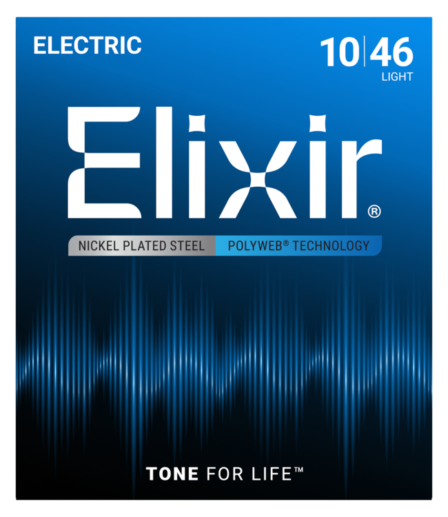 Elixir Polyweb Electric Guitar Strings, Light 10-46