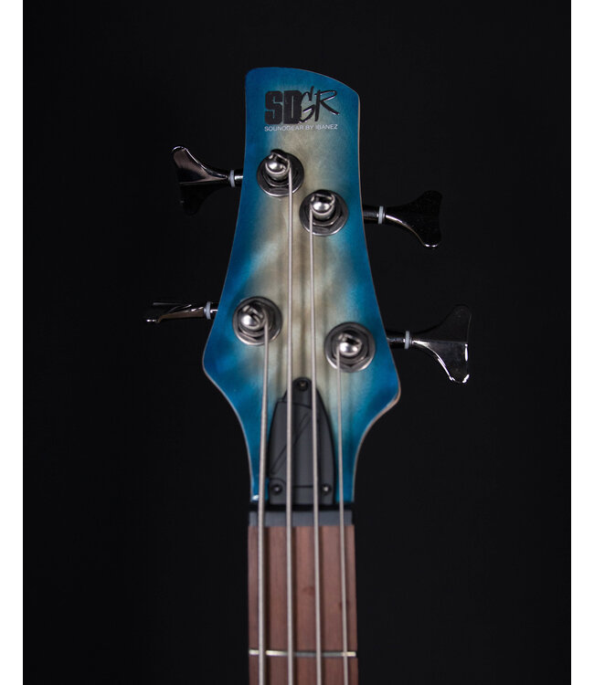 Ibanez SR400EQM 4-String Electric Bass, Stained Cosmic Blue Starburst