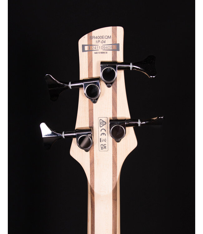 Ibanez SR400EQM 4-String Electric Bass, Stained Cosmic Blue Starburst