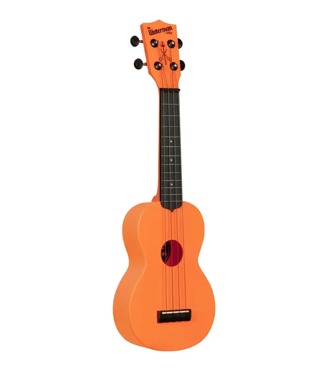 Kala KA-WMS-OR-S Waterman Soprano Ukulele, Sunset Orange