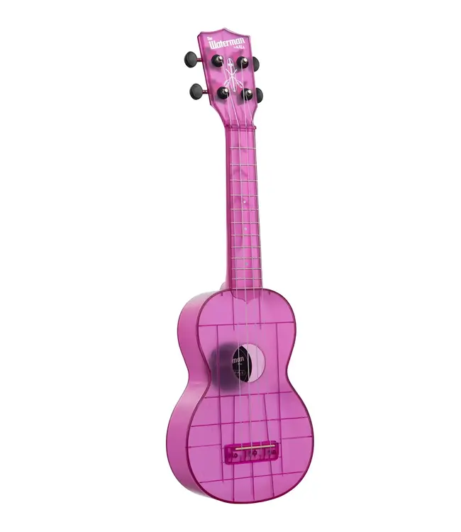Kala KA-WMT-PL-S Waterman Soprano Ukulele, Transparent Amethyst Purple
