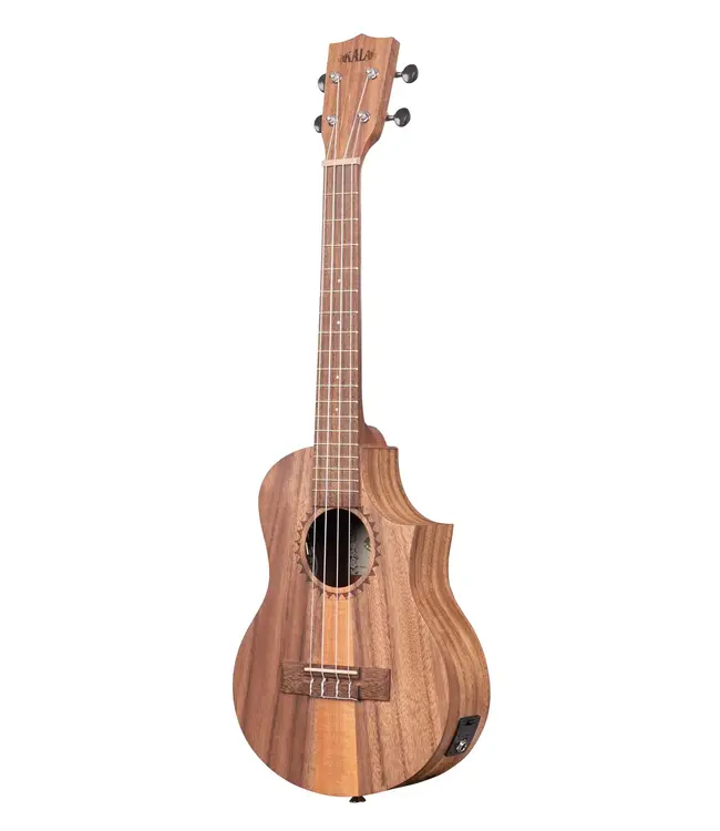 Kala Teak Tri-Top Tenor Ukulele with Cutaway & EQ