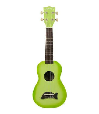 Kala Makala Dolphin Series Soprano Ukulele, Green Apple Burst