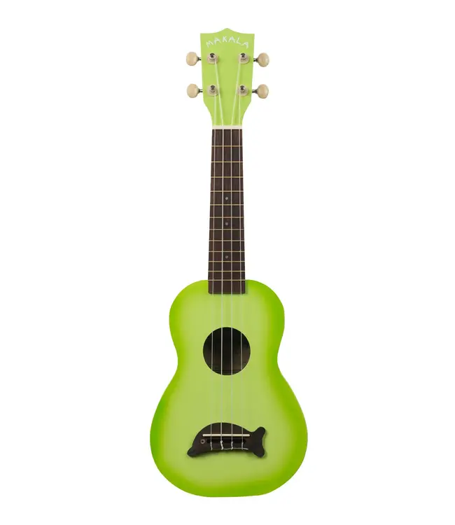 Makala Dolphin Series Soprano Ukulele, Green Apple Burst
