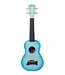 Kala Makala Soprano Dolphin Series Ukulele, Light Blue Burst
