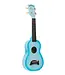 Kala Makala Soprano Dolphin Series Ukulele, Light Blue Burst
