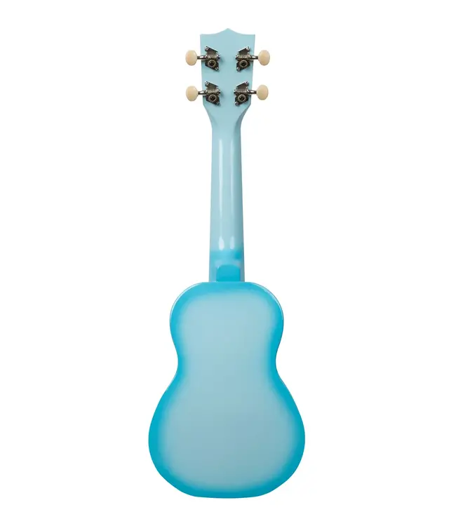 Kala Makala Soprano Dolphin Series Ukulele, Light Blue Burst