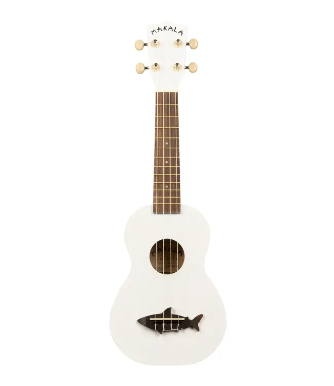 Kala Makala Soprano Shark Series Ukulele, White