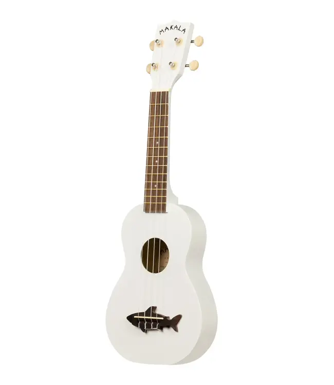 Kala Makala Soprano Shark Series Ukulele, White