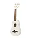 Kala Makala Soprano Shark Series Ukulele, White