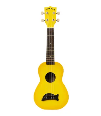 Kala Kala Makala Soprano Dolphin Series Ukulele, Yellow Burst