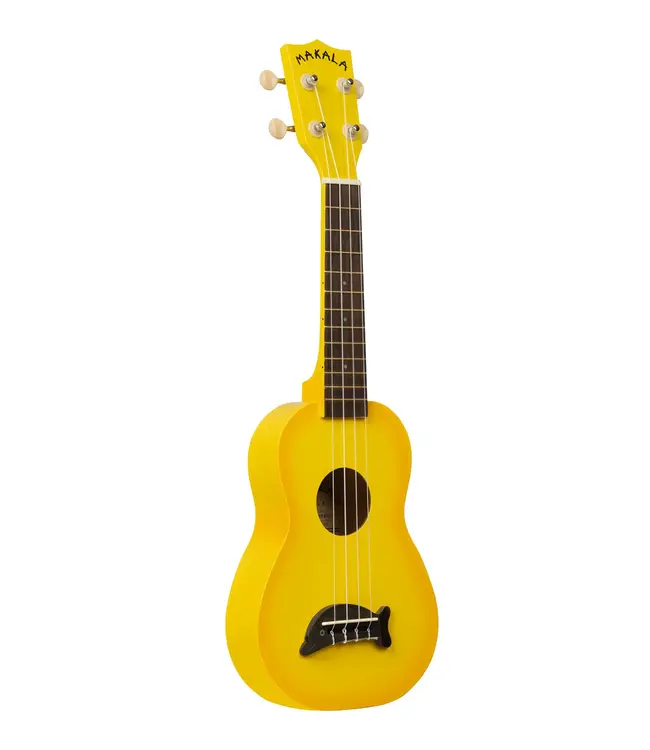 Kala Makala Soprano Dolphin Series Ukulele, Yellow Burst