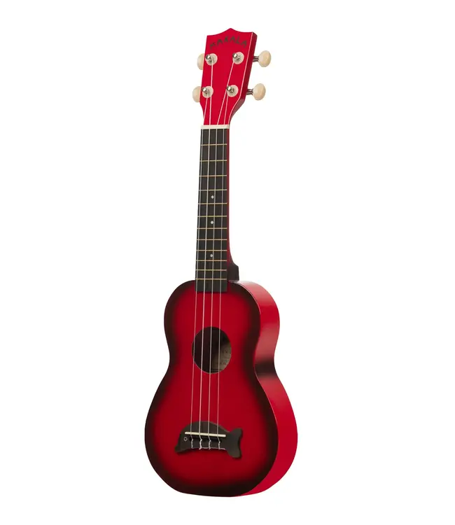 Kala Makala Soprano Dolphin Series Ukulele, Red Burst