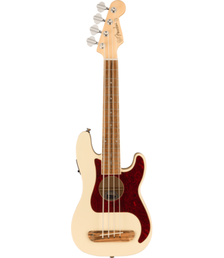Fender Fender Fullerton Precision Bass Uke, Walnut FB, Olympic White