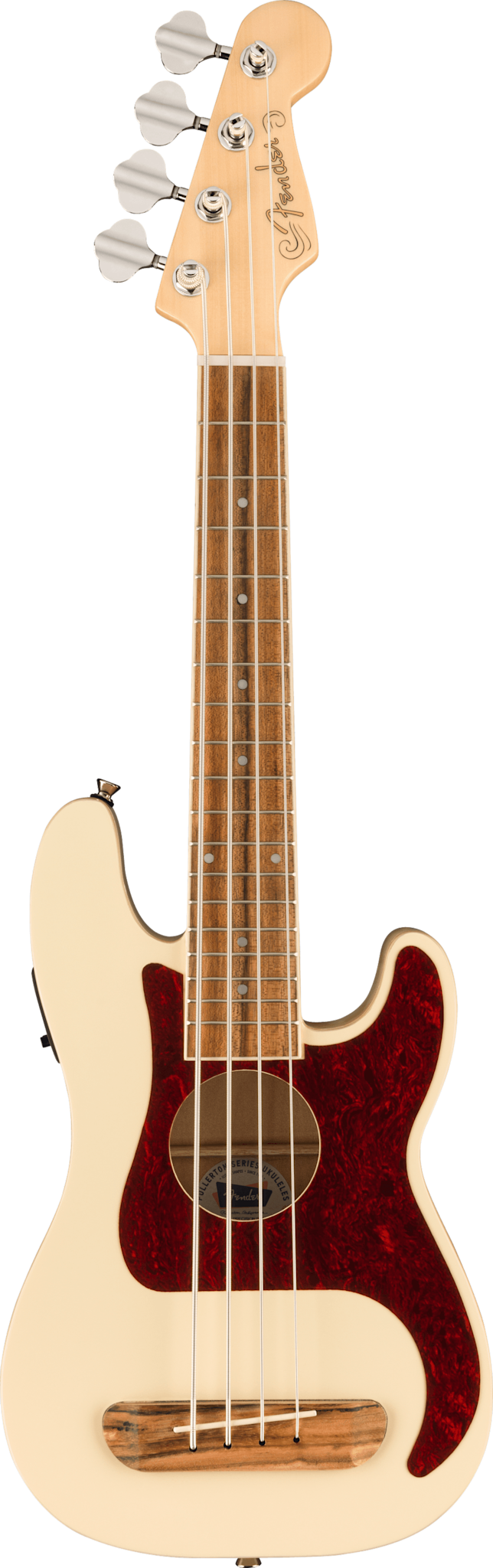 Fender Fullerton Precision Bass Uke, Walnut FB, Olympic White