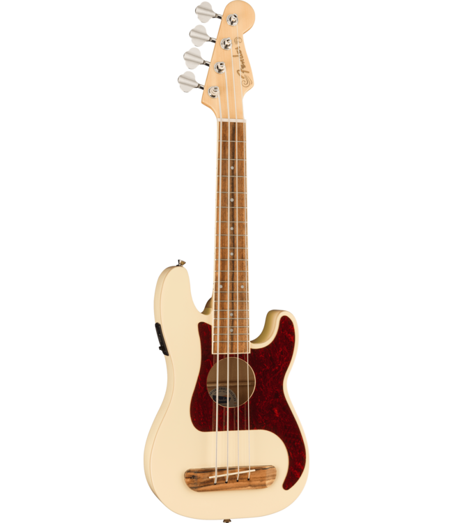Fender Fullerton Precision Bass Uke, Walnut FB, Olympic White