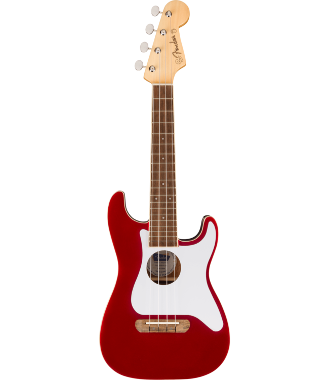 Fender Fullerton Strat Uke, Walnut FB, Candy Apple Red