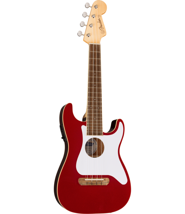 Fender Fullerton Strat Uke, Walnut FB, Candy Apple Red