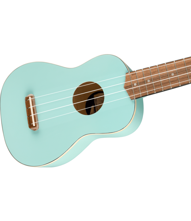 Fender Venice Soprano Uke, Walnut FB, Daphne Blue