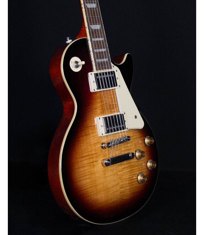 Epiphone Les Paul Standard 50s Figured Top, Bourbon Burst (Premium Gig Bag Included)