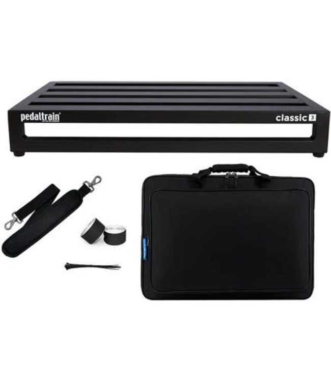 Pedaltrain Classic 3 Pedal Board with Deluxe MX Soft Case