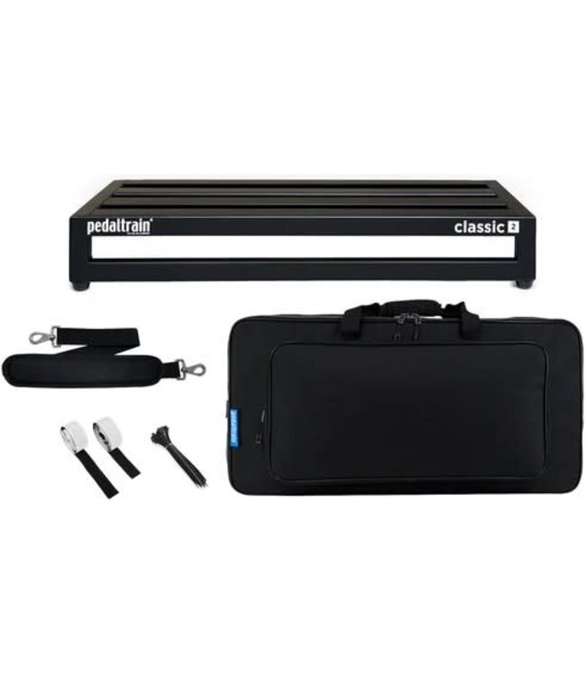 Pedaltrain Classic 2 Pedal Board with Deluxe MX Soft Case