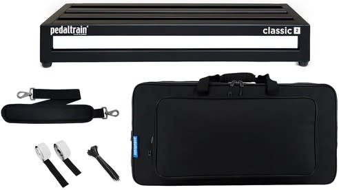 Pedaltrain Classic 2 Pedal Board with Deluxe MX Soft Case